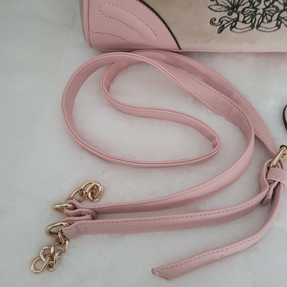 Juicy Couture Pink and Tan Bowler Bag - Picture 4 of 5